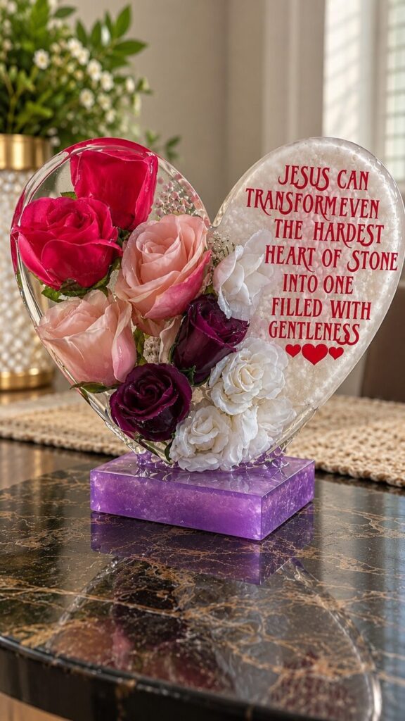 Floral Heart Inspirational Display