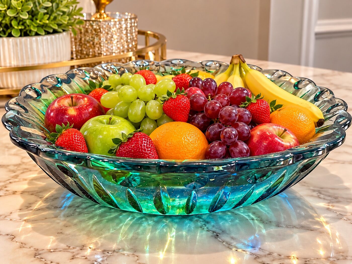 Ocean-Inspired Decorative Resin Bowl
